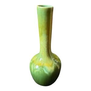 Vintage Royal Haeger Pottery Bud Vase 892-6 Green Yellow Mottled Glaze USA MCM